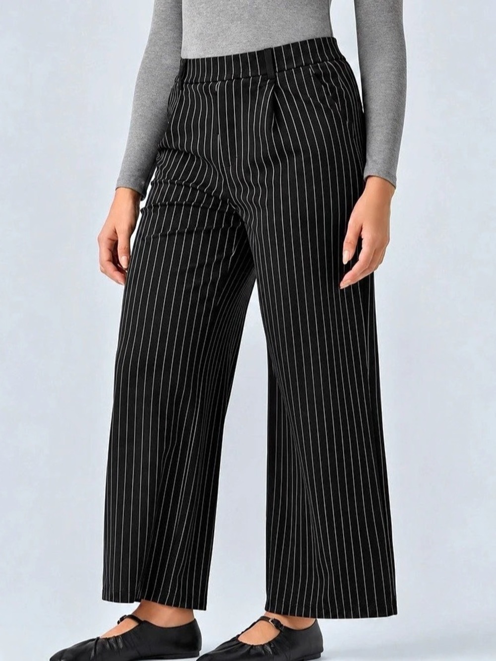 Halara Flex High Waisted Pinstripe Wide Leg Pants NWT